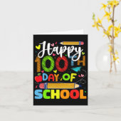 100e dag van de school 100 dagen schoolles kaart (Gele Bloem)