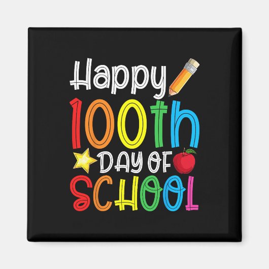 100e dag van de school 100 dagen schoolles magneet (Voorkant)
