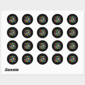 100e dag van de school 100 dagen schoolles ronde sticker (Vel)