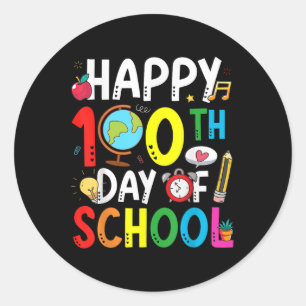 100e dag van de school 100 dagen schoolles ronde sticker