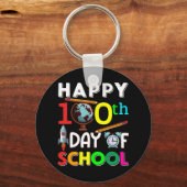 100e dag van de school 100 dagen schoolles sleutelhanger (Voorkant)