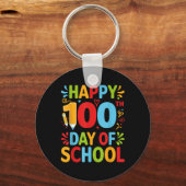 100e dag van de school 100 dagen schoolles sleutelhanger (Voorkant)