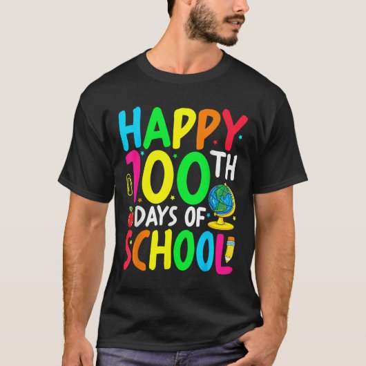 100e dag van de school 100 dagen schoolles t-shirt (Voorkant)