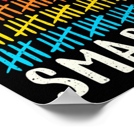 100e dag van de school 100 dagen slimmere lerareno poster (Hoek)