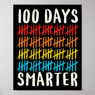 100e dag van de school 100 dagen slimmere lerareno poster