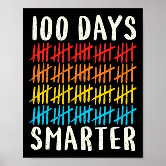 100e dag van de school 100 dagen slimmere lerareno poster (Voorkant)
