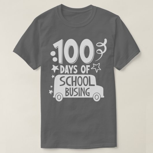 100e dag van de school 100 dagen van de schoolbus t-shirt (Design voorkant)