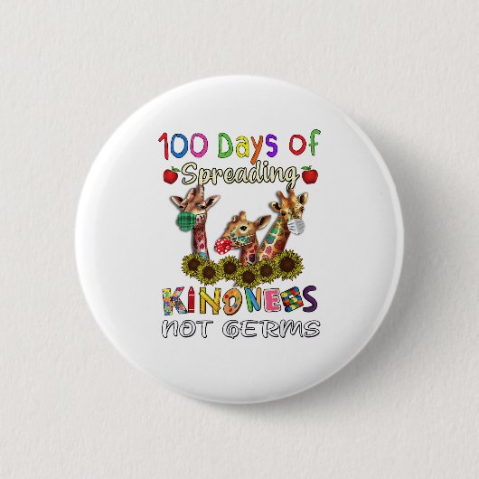 100e dag van de school 100 dagen van verspreiding ronde button 5,7 cm (Voorkant)