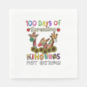 100e dag van de school 100 dagen van verspreiding servet