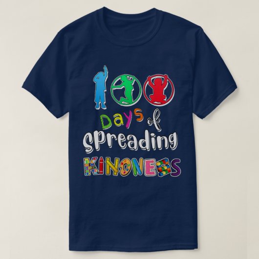 100e dag van de school 100 dagen van verspreiding t-shirt (Design voorkant)