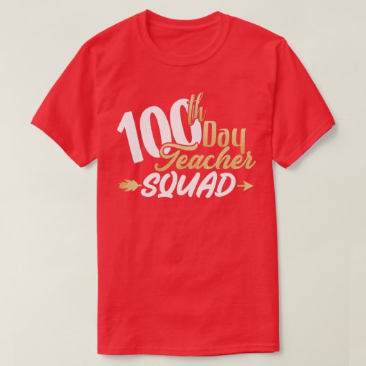 100e dag van de school 100e dag lerarenplein Gold T-shirt (Design voorkant)