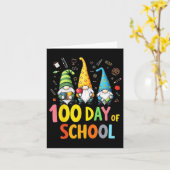 100e dag van de school Gnome Fun leraren en studen Kaart (Gele Bloem)