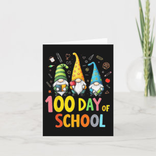 100e dag van de school Gnome Fun leraren en studen Kaart
