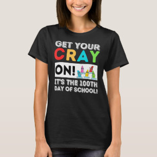 100e dag van de school haal je kraak op het Kind v T-shirt