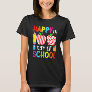 100e dag van de school hartstochtelijke stroleraar t-shirt