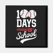 100e dag van de school honkbal 100 dagen Kinder Magneet (Voorkant)