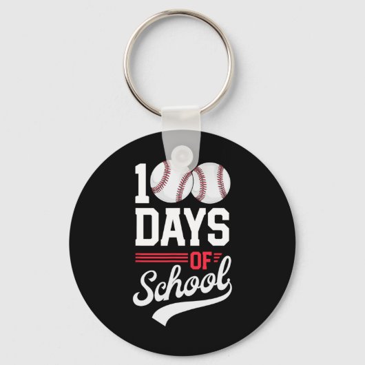 100e dag van de school honkbal 100 dagen Kinder Sleutelhanger (Voorkant)