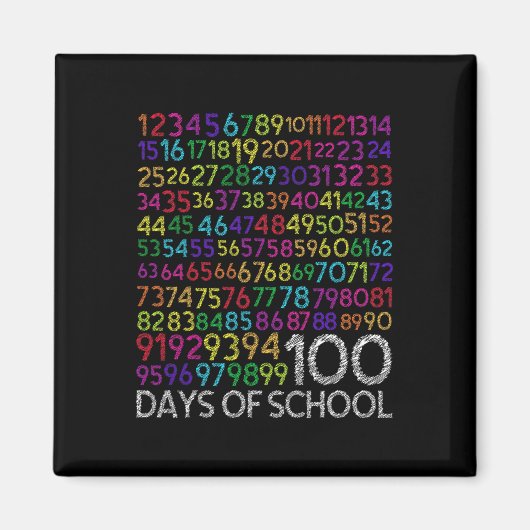 100e dag van de school leraar Kinder 100 dagen Wis Magneet (Voorkant)