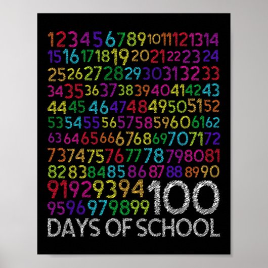 100e dag van de school leraar Kinder 100 dagen Wis Poster (Voorkant)