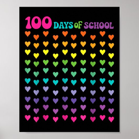 100e dag van de school leraar Kinder 100 dagen Wis Poster (Voorkant)