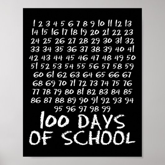 100e dag van de school leraar Kinder 100 dagen Wis Poster (Voorkant)