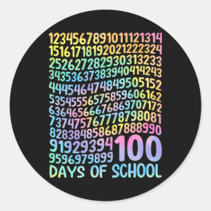 100e dag van de school leraar Kinder 100 dagen Wis Ronde Sticker