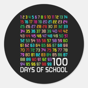 100e dag van de school leraar Kinder 100 dagen Wis Ronde Sticker