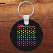 100e dag van de school leraar Kinder 100 dagen Wis Sleutelhanger (Voorkant)