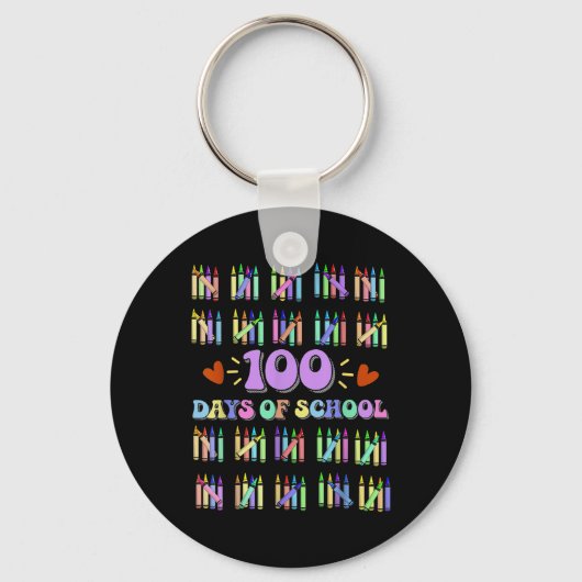 100e dag van de school leraar Kinder 100 dagen Wis Sleutelhanger (Voorkant)