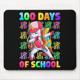 100e dag van de school Unicorn voor meisjes Kinder Muismat