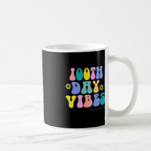 100e dag van de school Vibes Retro leraar Happy 10 Koffiemok