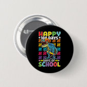 100e dag van de schooldino Kinder 100 dagen gefeli Ronde Button 5,7 Cm (Voorkant /achterkant)