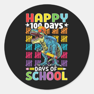 100e dag van de schooldino Kinder 100 dagen gefeli Ronde Sticker