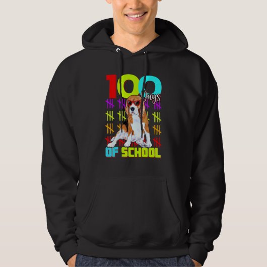 100e dag van de schooljongens Kinder beagle kostuu Hoodie (Voorkant)