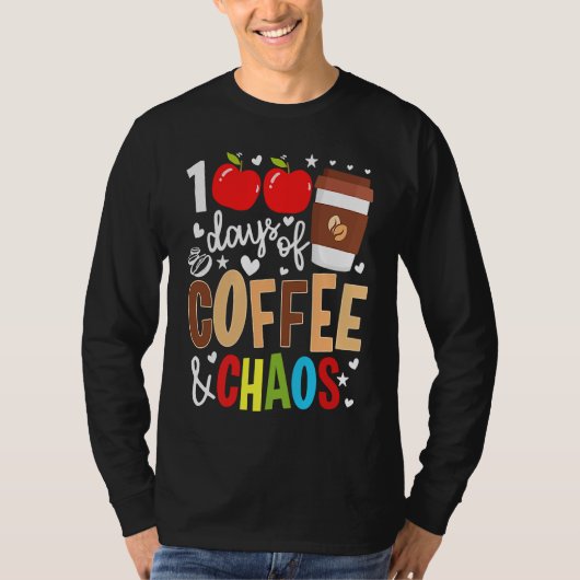 100e dag van de schoolkoffieprek Kindergarten T-shirt (Voorkant)