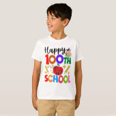 100e dag van de schoolleraar studenten Kinderen 10 T-shirt (Voorkant volledig)