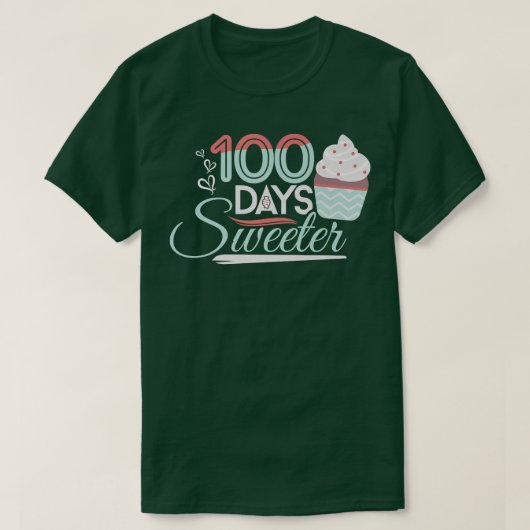 100e dag van de schoolleraar Sweet Snoep 1 T-shirt (Design voorkant)