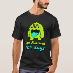 100e dag van de schoolMonster Kinder Oog overleven T-shirt