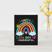 100e dag van de schoolregenboog voor kinderen 100  kaart (Gele Bloem)