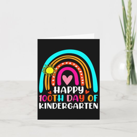 100e dag van de schoolregenboog voor kinderen 100 kaart (Voorkant)