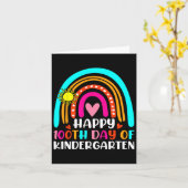 100e dag van de schoolregenboog voor kinderen 100 kaart (Gele Bloem)
