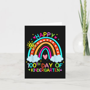 100e dag van de schoolregenboog voor kinderen 100 kaart