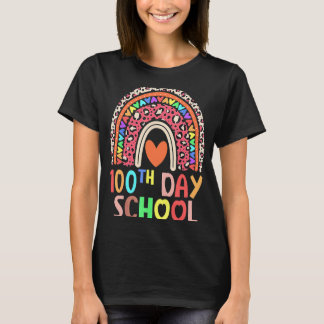 100e dag van de schoolregenboogleraar 100 dagen t-shirt