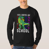 100e dag van de schooltellingen van dinosaur-Kinde T-shirt (Voorkant)