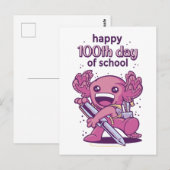 100e dag van de schooluitnodiging briefkaart (Voorkant / Achterkant)