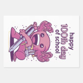 100e dag van de schooluitnodiging inpakpapier vel (Voorkant)