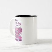 100e dag van de schooluitnodiging tweekleurige koffiemok (Voorkant links)