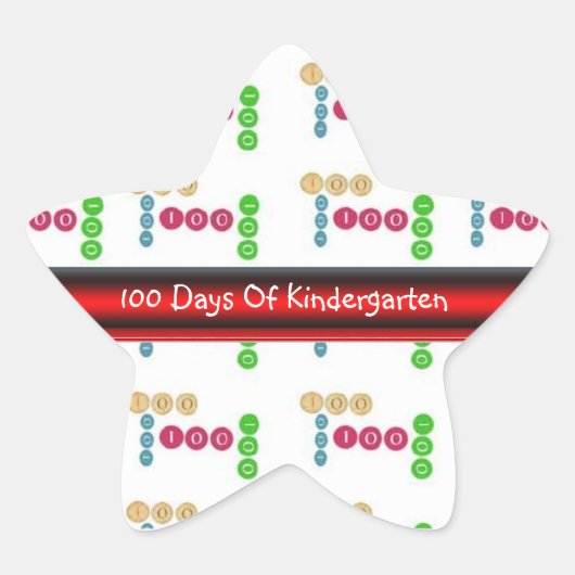 100e dag van de Sjabloon van de Sticker van de sch (Voorkant)