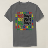 100e dag van de zesde klas jongens Student T T-shirt (Design voorkant)