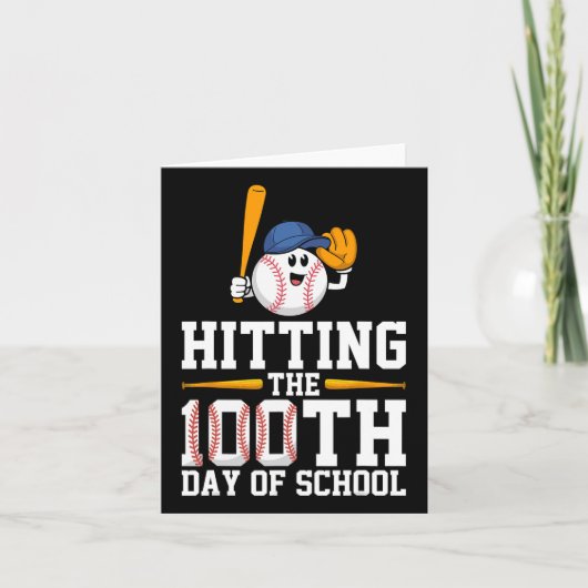 100e dag van het Kind van de schoolhonkballiefhebb Kaart (Voorkant)